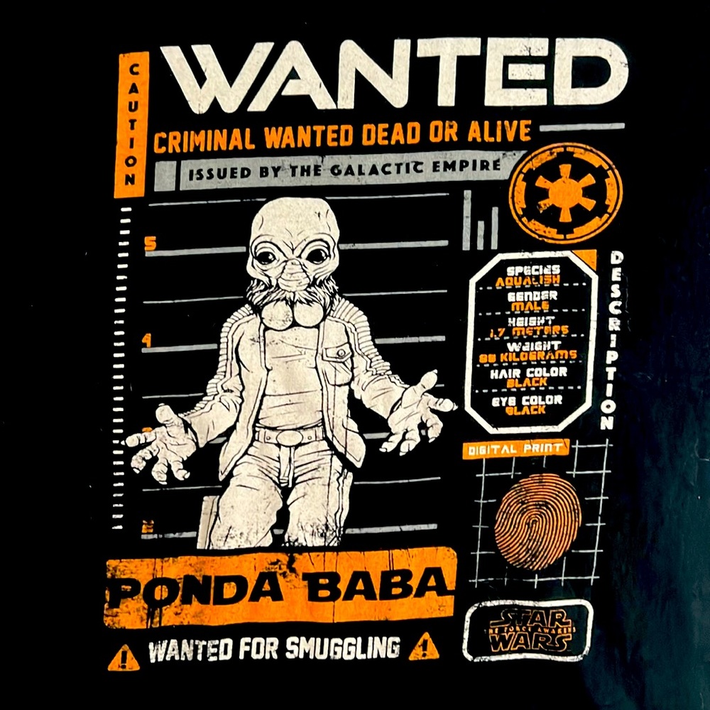 Star Wars- Funko Ponda Baba Tee Shirt Size M